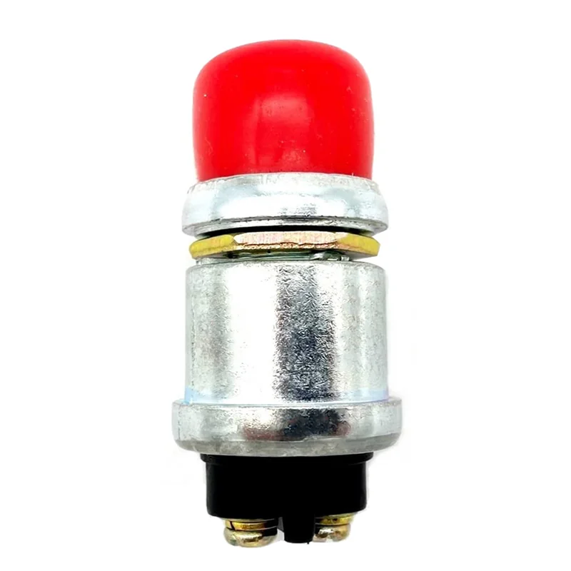 12V 50A Waterproof Switch Push Button Cars Boat Track Horn Engine Start - Red Cap (WHS-1250-R) 2PCS