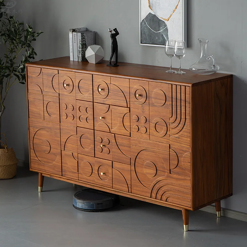 medieval chest cabinet, entrance cabinet, drawer, storage cabinet, cherry wood solid wood furniture, carved wine cabinet