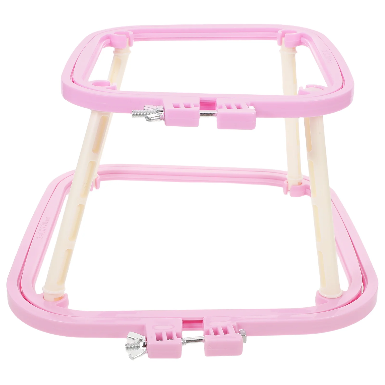 

Double Layer French Style Adjustable Embroidery Stand Hoop Tabletop Needlework Frame Space Saving Cross Stitch Scroll Holder