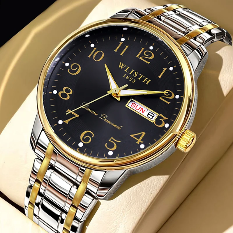 Hot Selling Fashion Men's Watches Business Sports Watch Stainless Steel Waterproof Calendar Quartz Watches For Men