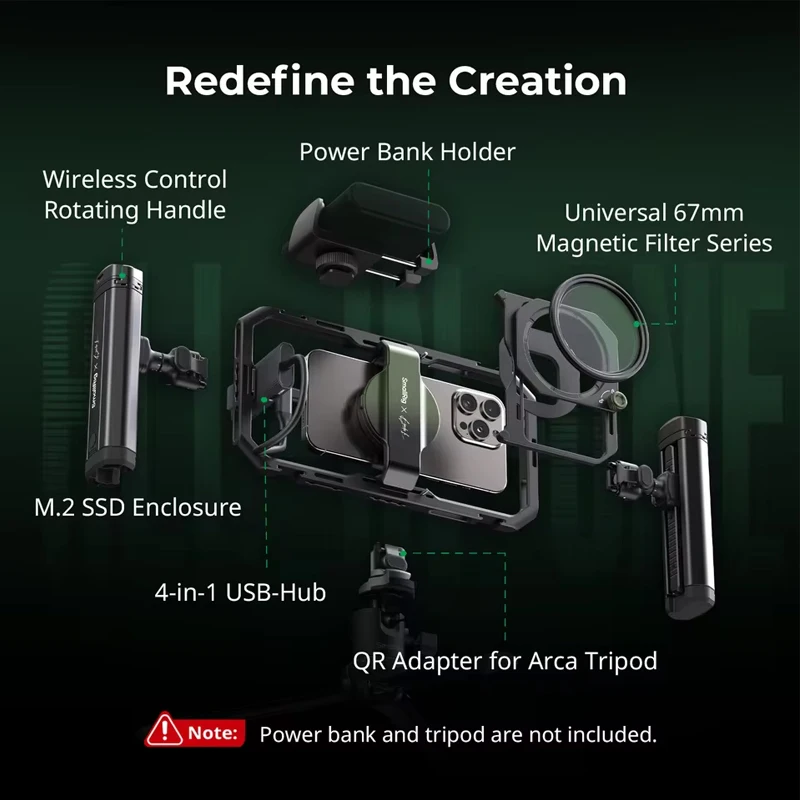 SmallRig x Brandon Li All-in-One Mobile Video Kit for Univeral Phone With Wireless Control Handle, 67mm Magnetic Filters