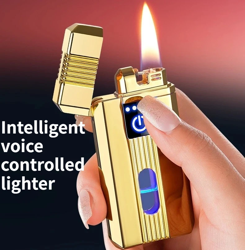 

Integrated Oil and Electricity Charging Touch Sensing Intelligent Voice Controlled Lighter Power Display High-end Lighter