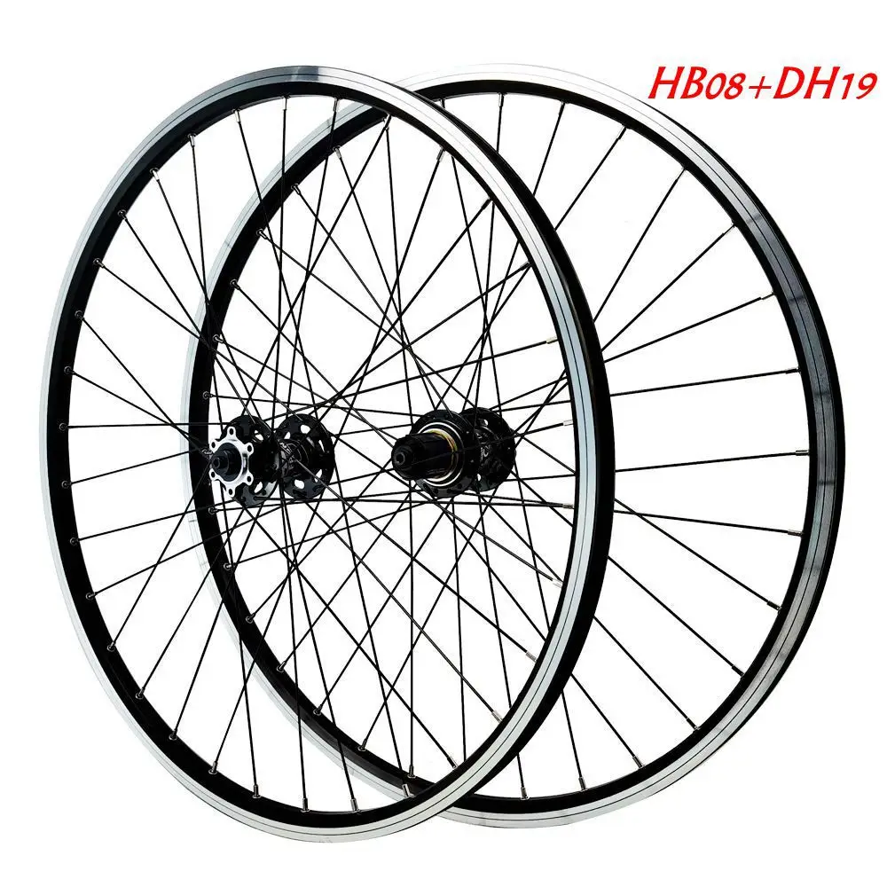 Colorful Mountain Bicycle Wheel Set 26/27.5/29 inch Aluminum Alloy Disc V Brake Front 2 Rear 4 Pellin Bearings 12 Speed Quick