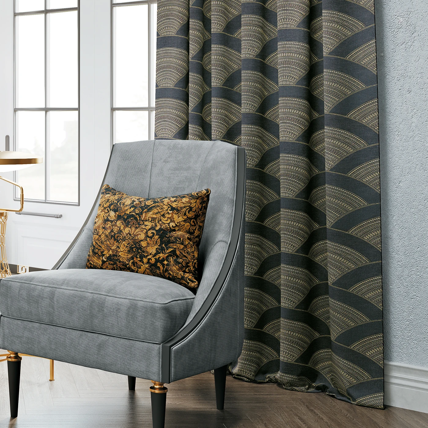 

High-Quali Modern mat American Sle Bedroom Living Room Sofa Pillow Fabric Curtains 2025 New Design Cusizable