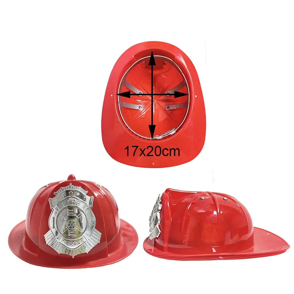 2026 1/3/5/10pcs Firefighter Hat Fireman Plastic Helmet Boys Fire Protection Theme Birthday Party Decor Supplies Role Play Props