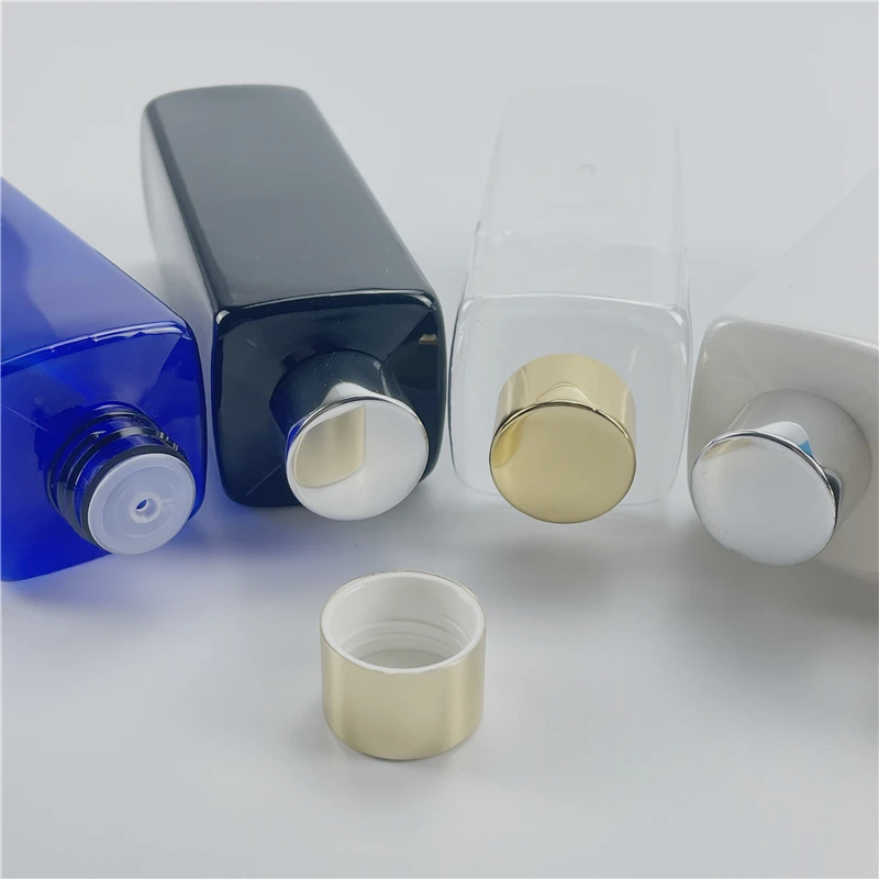 Multicolor 250ML X 25 Hydrosol PET Square Bottle Aluminum Screw Cap Plastic Container Body Lotion Shampoo Toner Cosmetics Bottle