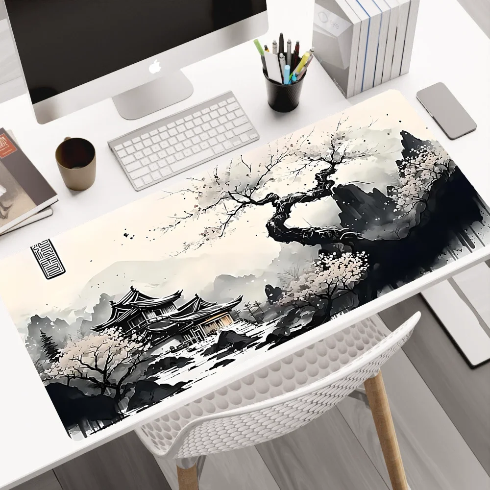 Xxl Mouse Pad 1000X500x3MM sakura landscape desk accessories Mat Gamer Rug Keyboard Pad Desk Mat Office Carpet Gaming Mouse Mats