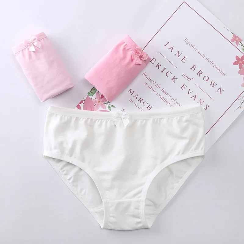 Class A combed cotton children's briefs panties baby girl shorts medium older children and little girls pink pure cotton