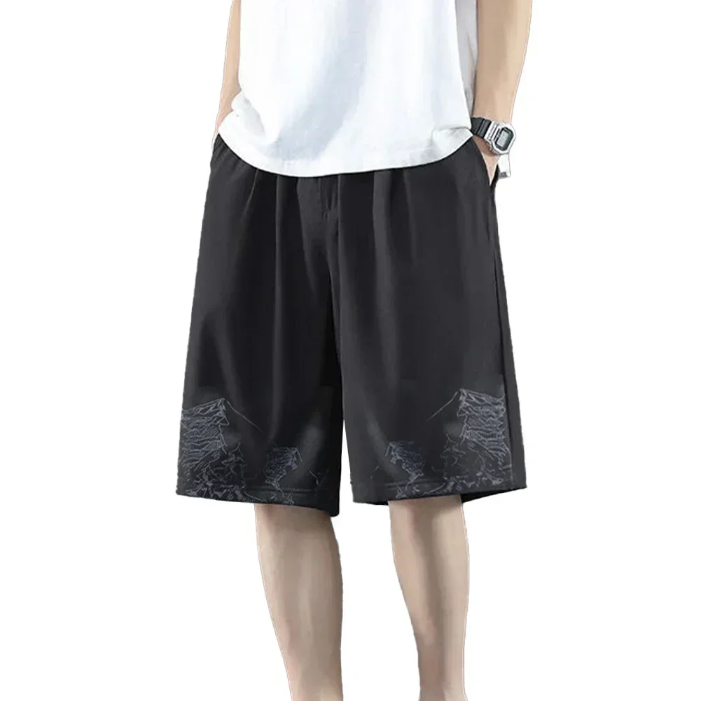 

Beach Activities Ice Silk Shorts Mens Casual Shorts Ice Silk Casual Shorts Loose Fit Pockets Included Summer Wear