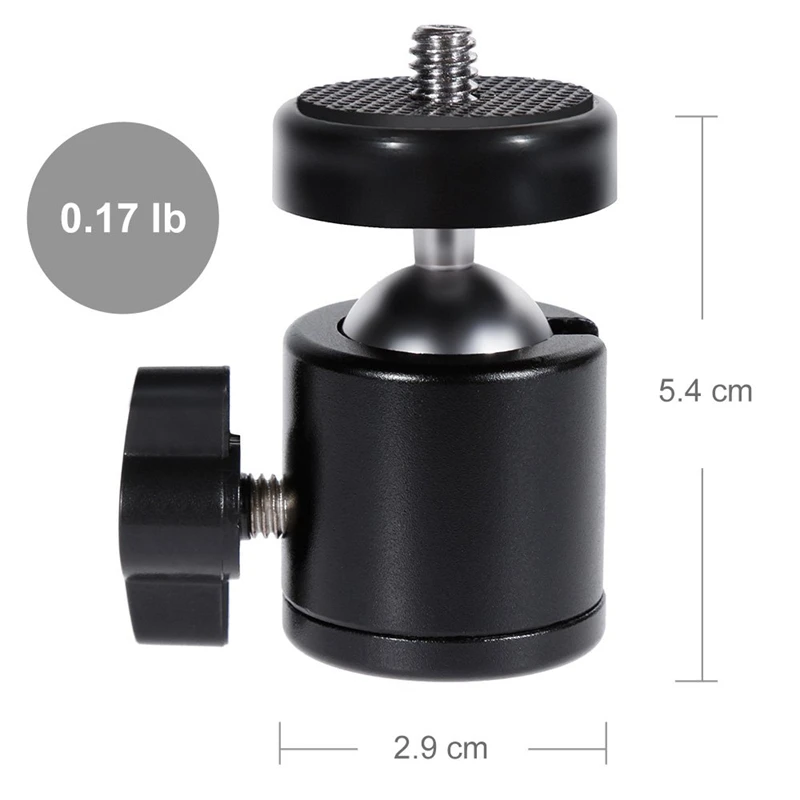 Camera Mount,360° Screw Mini Camera Ball Head Swivel Bracket Mount Ball Head For DSLR Camera,Light Stand,Tripod(2 Pcs)