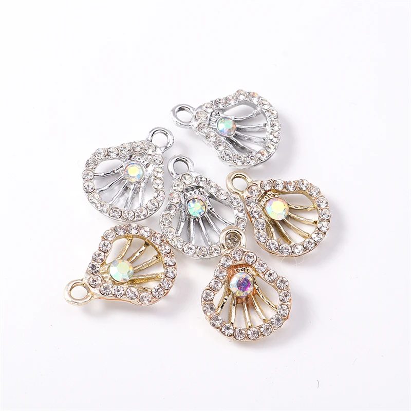 

Duarte 20Pcs/Lot Cute Crystal Alloy Shell Charms Pendants for Jewelry Making Earrings Necklaces Bracelets Accessories DIY Gifts