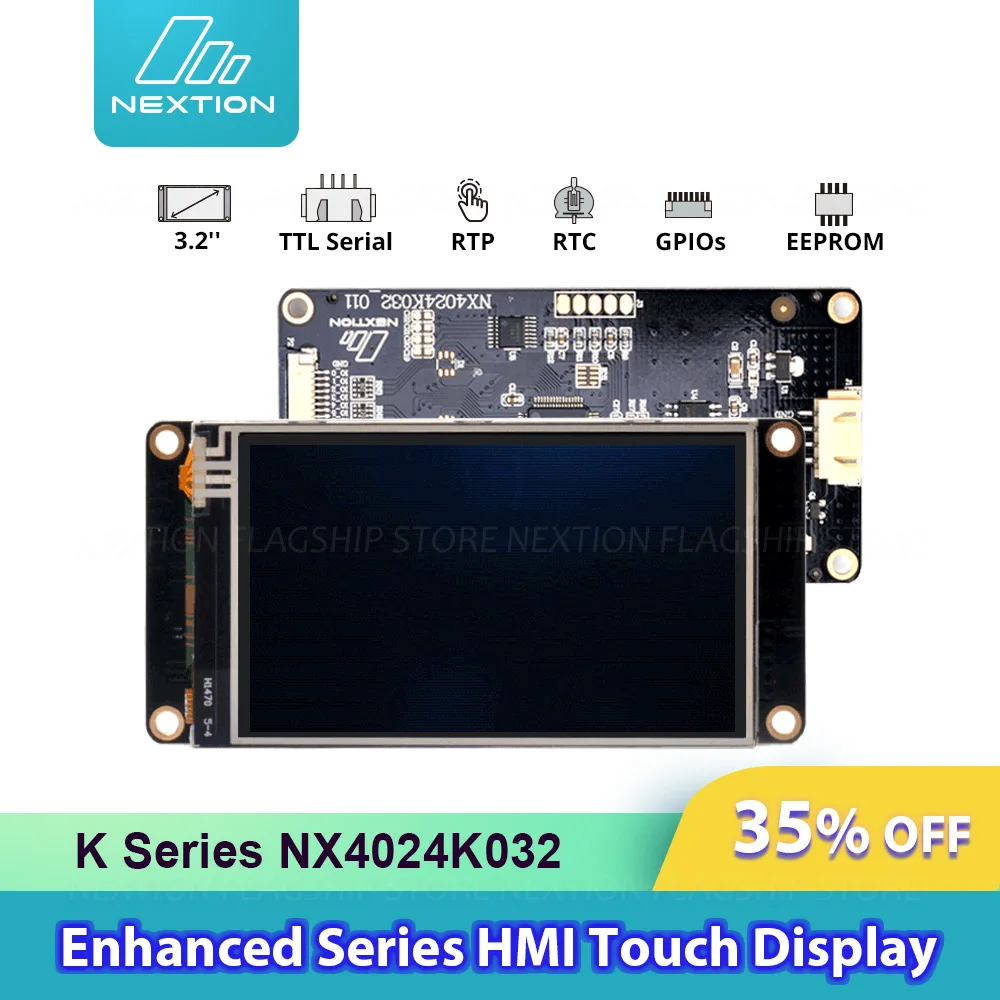 NEXTION NX4024K032 3.2” Enhanced Series Intelligent HMI Touch Display Built-in RTC Support GPIO TFT LCD Module Panel Screen