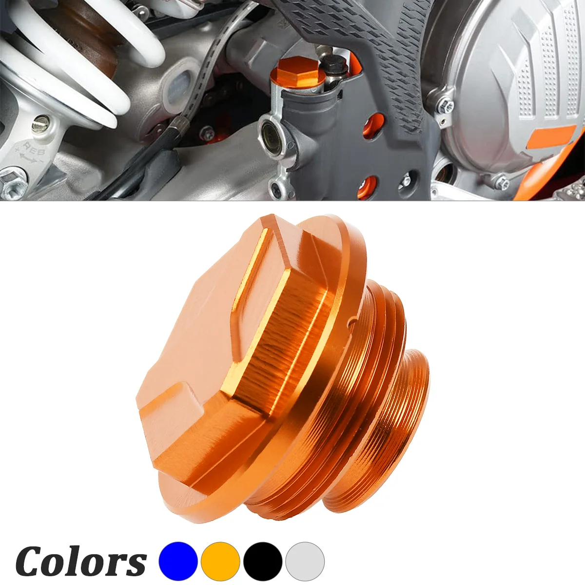 

Motorcycle CNC Rear Brake Fluid Reservoir Cover Cap Fit For KTM EXC EXCF XC XCF XCW XCFW SX SXF 125-530 TPI Six Days 2004-2024
