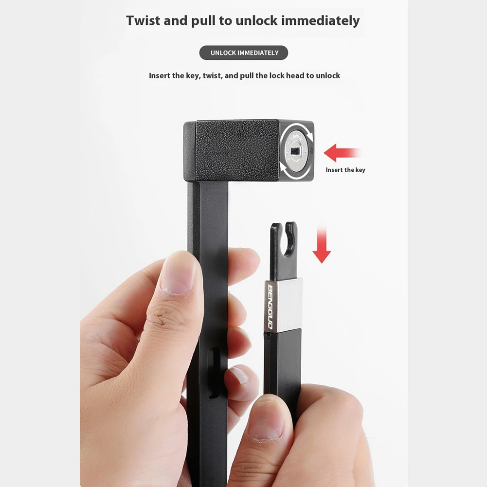 

Bike Folding Lock High Security Electric Bike Chain Lock Waterproof MTB Road Cycling Lock for Motorcycle Scooter E-Bike