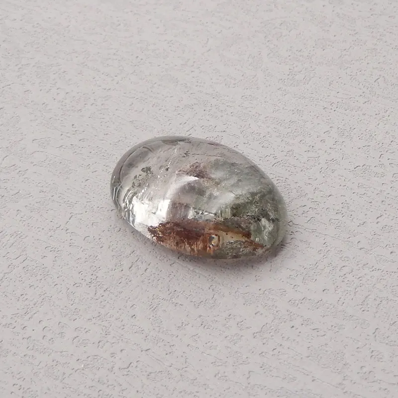 New Clear Natural Ghost Oval Cabochon,Landscape Quartz,Gems Specimen Healing Pendant Jewelry Accessories