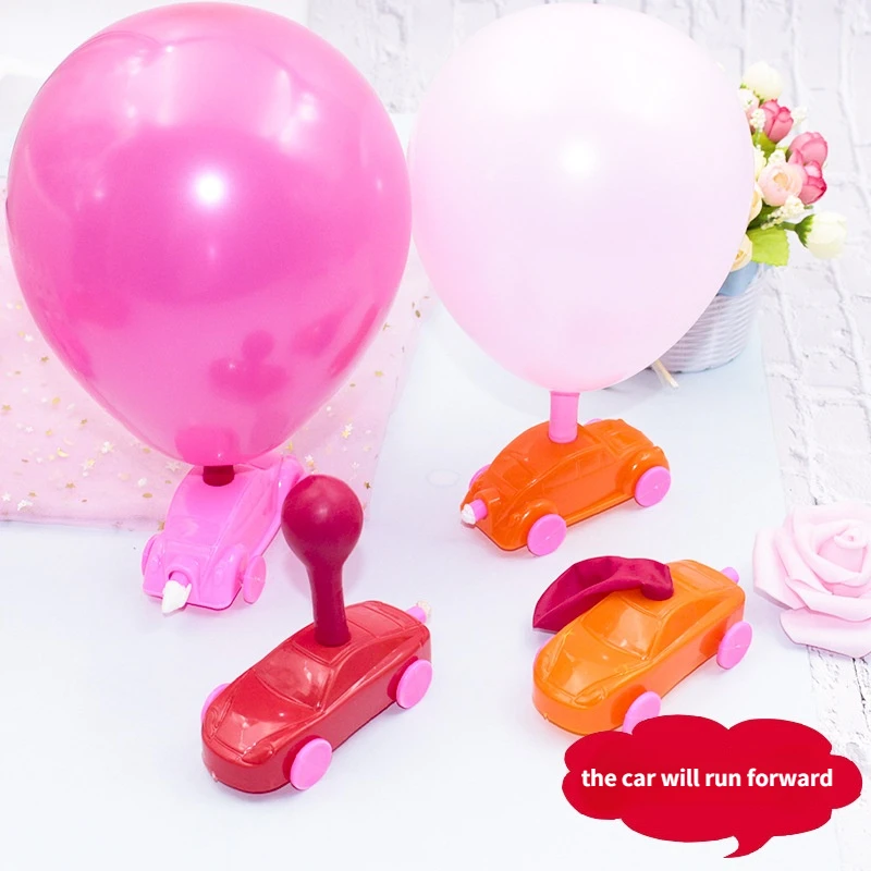 

1 Pcs Aerodynamic Balloon Car Practical Learning Inertial Toys Balloon Powered Car Develop Thinking Skills Kindergarten Gifts