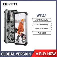 OUKITEL WP27 Rugged Smartphone Android 13 Octa Core 12GB+256GB 6.78 Inch FHD+ 8500mAh 64MP Night-vision Camera 4G Cell Phone NFC