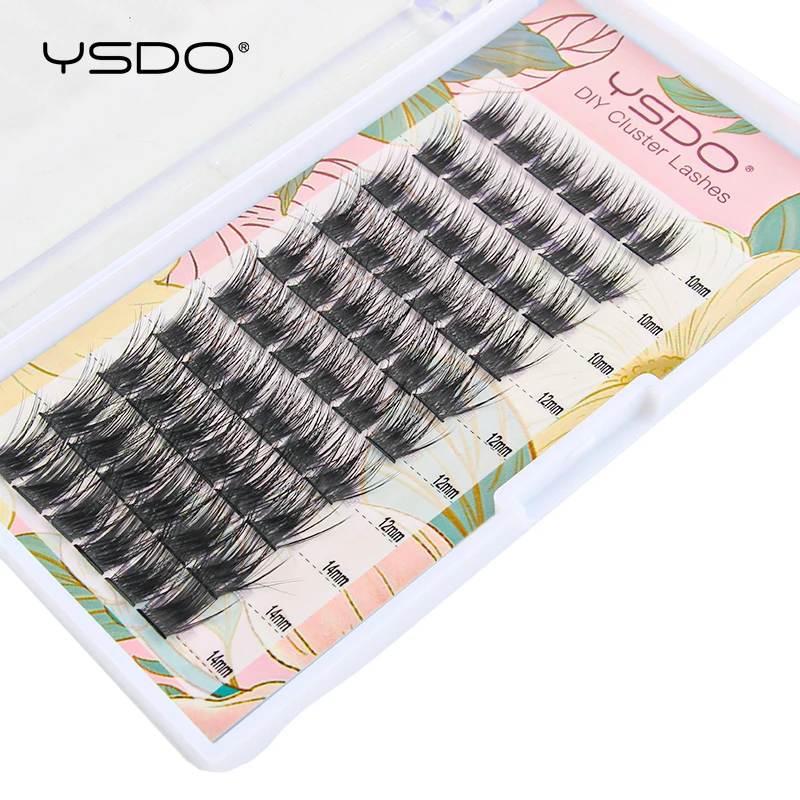 YSDO pestañas individuales 60/100 mechones Maquiagem pestañas Rusia volumen pestañas naturales pestañas postizas 3D visón falso Cils herramienta de maquillaje