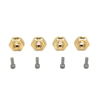 For Hyper GO MJX 1/12 H12Y H12Y+ H12P Brass 12mm Wheel Hex Hub Connector Screw RC Car Metal Upgrade Parts