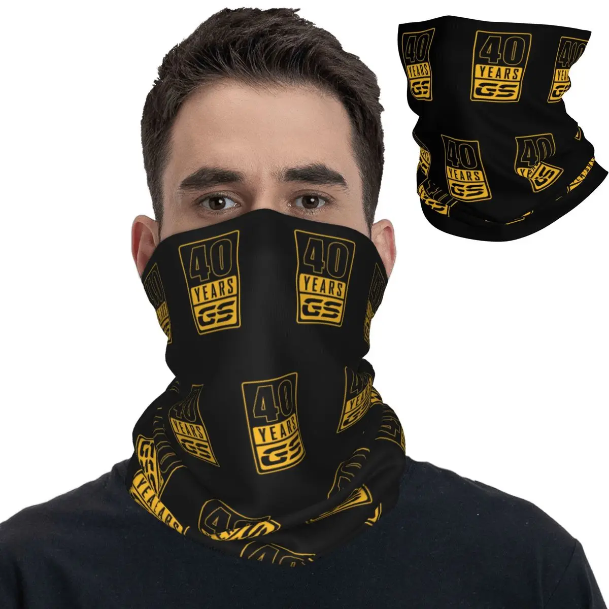 GS 40 Years Motorcycle R1200 Bandana Neck Gaiter Wrap Scarf Multifunctional Face Mask Outdoor Sports Unisex Adult Breathable