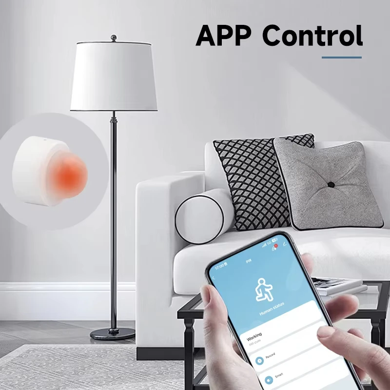 Tuya Zigbee Mini Human Motion Sensor PIR Infrared Detector Smart Home Security Works with Alexa Gateway