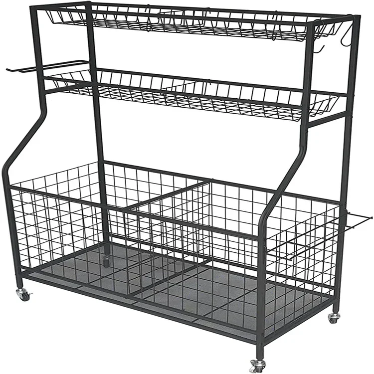 

Removable Sports Equipment Storage for Garage Ball Storage Basketball Racks for Balls