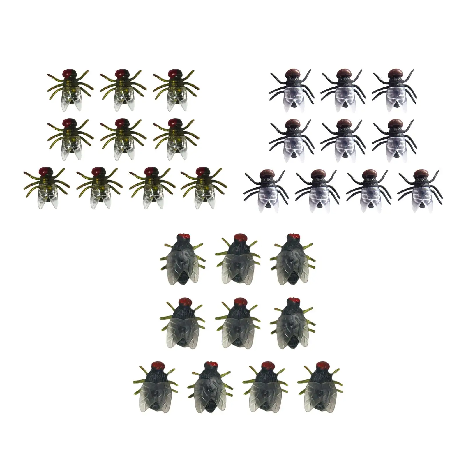 Simulated Insect Joke Toys Realistic Little Fly for Joke Halloween Party Supplies Prank Insect Props