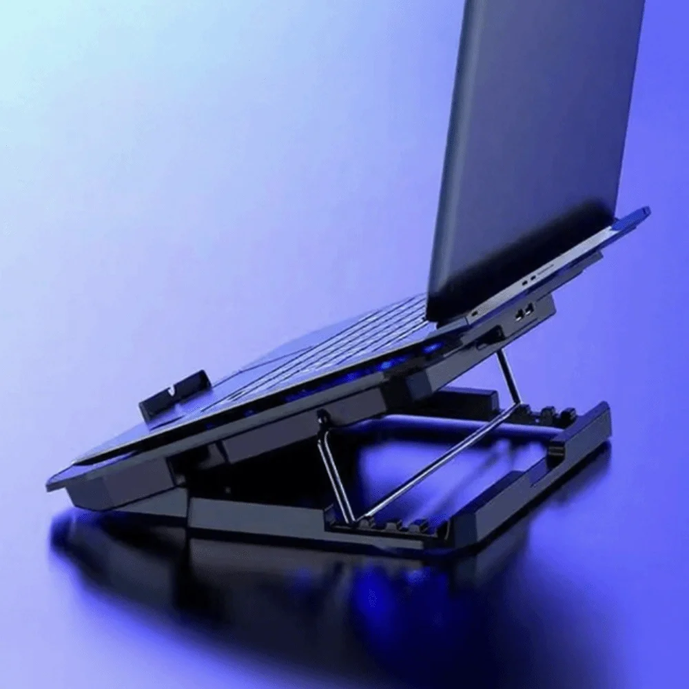 

Охлаждение процессора, складной стол для ноутбука, RGB, два вентилятора, цветная подсветка, регулируемая по высоте подставка для ноутбука, портативная подставка для ноутбука, держатель