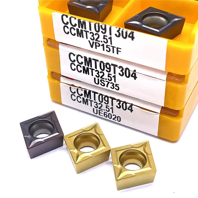 10個CCMT060204 CCMT060208 CCMT09T304 CCMT09T308 CCMT120404 CCMT120408 VP15TF UE6020 US735旋削工具超硬