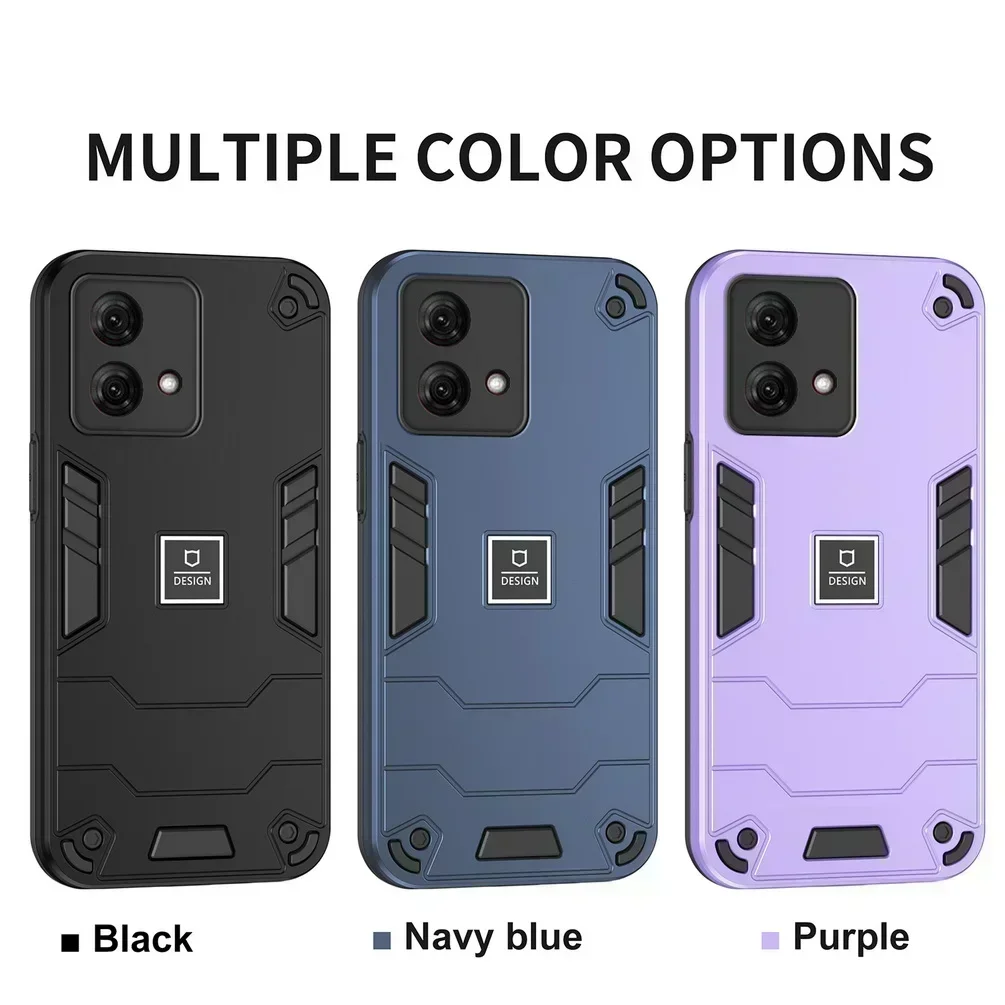Dwuwarstwowe, odporne na wstrząsy etui ochronne do Moto G84 G54 G14 G73 G53 G23 G13 G72 G62 G52 G42 G32 G22 G31 G41 G10 G30 Protect Cover