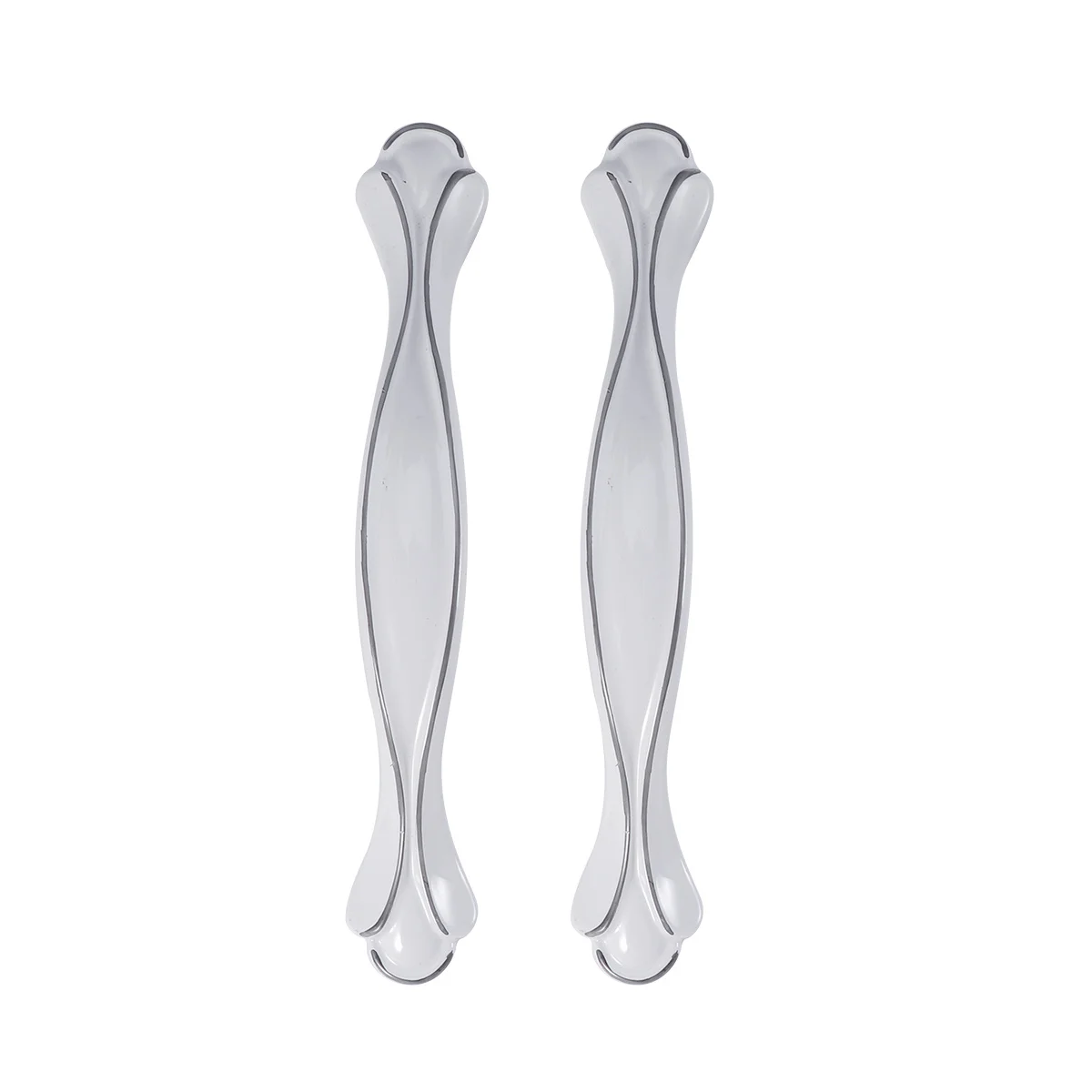 6 قطعة مقابض خزانة نحاسية عالية الصلابة درج يسحب لا الصدأ الأثاث الأجهزة النكهة الأوروبية اكسسوارات الأبيض #4