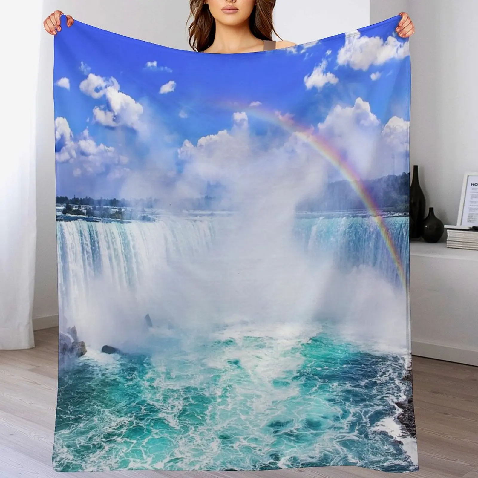 

Beautiful Niagara Falls Ontario Canada landscape Throw Blanket Winter beds Baby Blankets