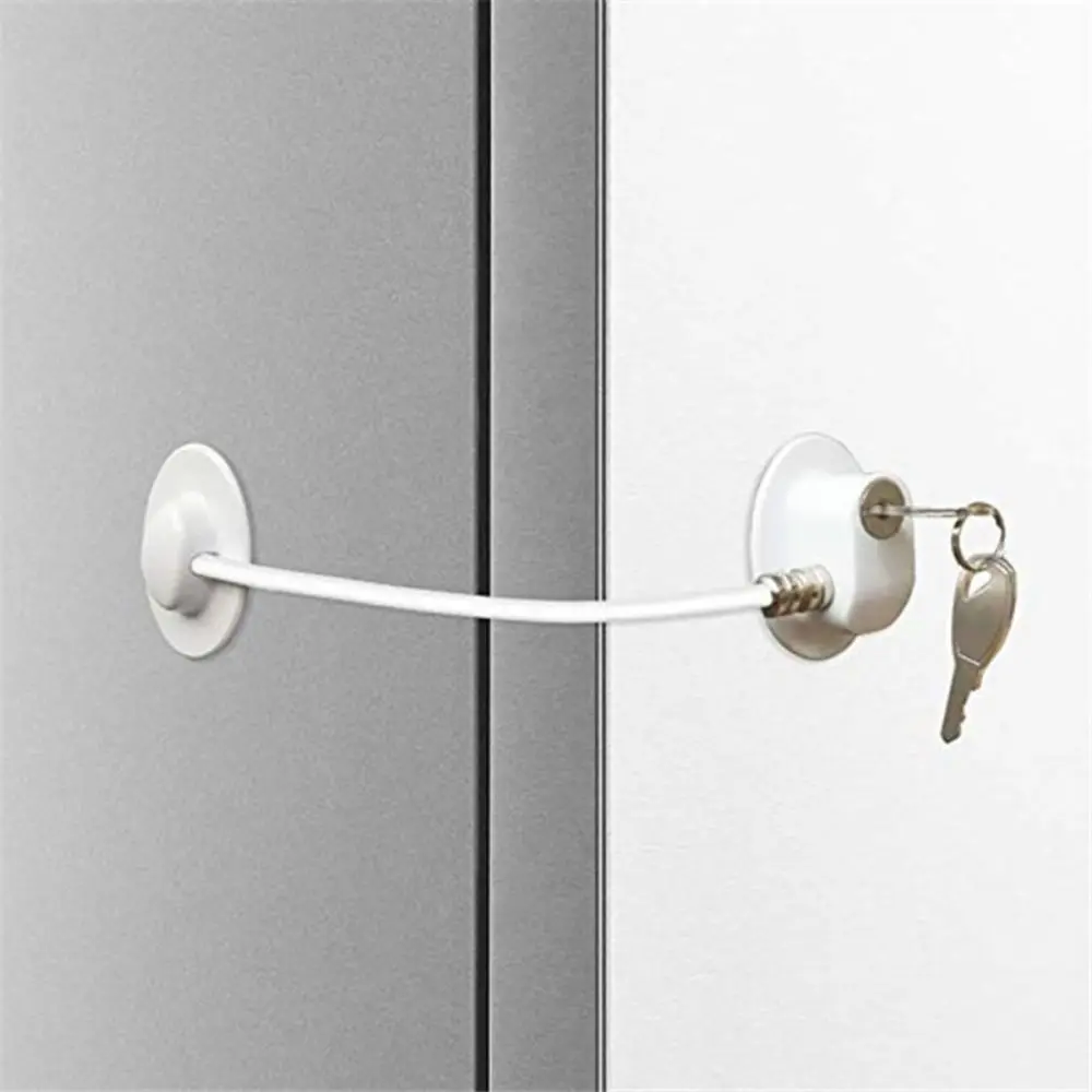 Stainless Steel Cable Baby Safety Lock Punch-free Strong Fixation Child Proof Lock Self-adhesive Protection
