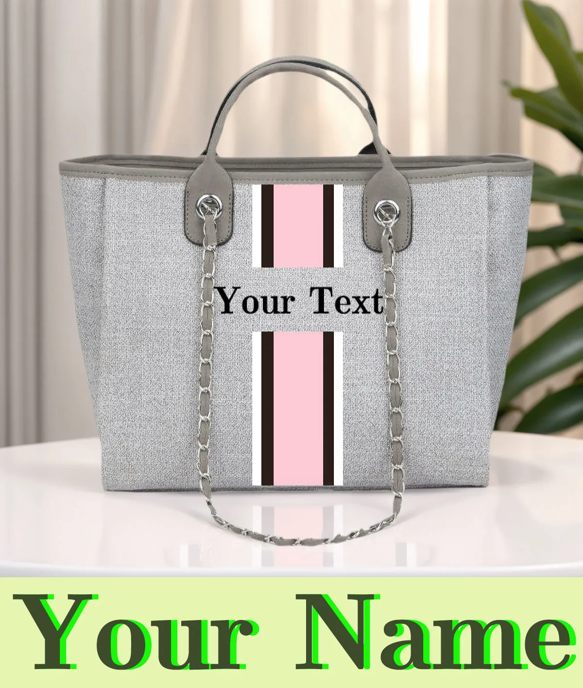 Персонализированные подарки, большая сумка, сумка высокого качества, дорожная сумка, парусиновая сумка для невесты, подарок в полоску, модный настраиваемый дизайн, имя, большая вместимость
