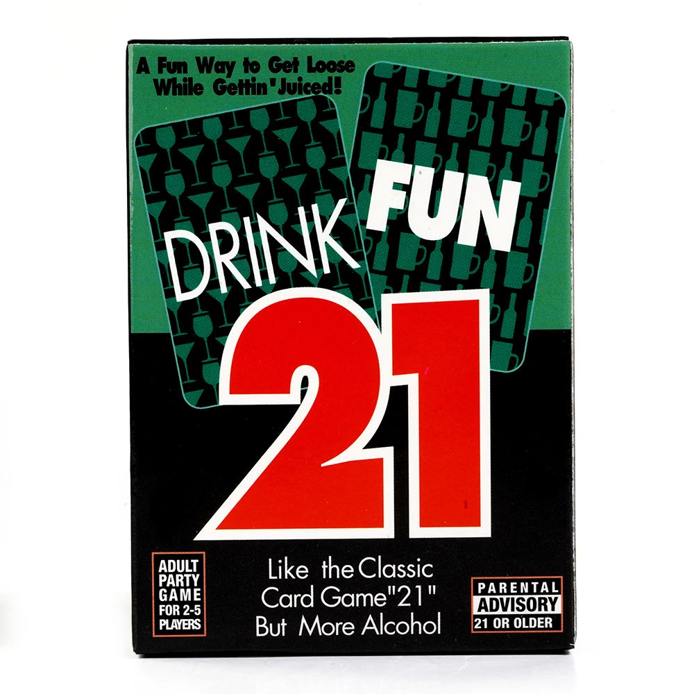 Drink Fun 21 Card Game A Hilarious Drinking Card Game Like The Classic Card Game 21 But More Alcohol 56 Pcs Cards