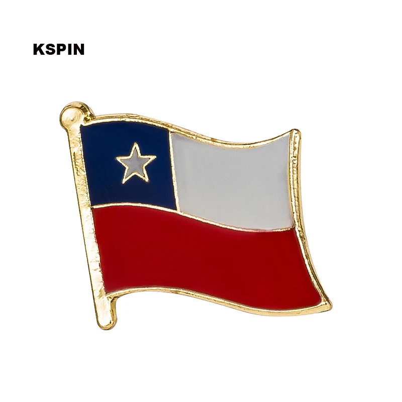Chile Flag Badge Symbol Pin Metal Badges Decorative Brooch Pins for Clothes Brooch Jewelry
