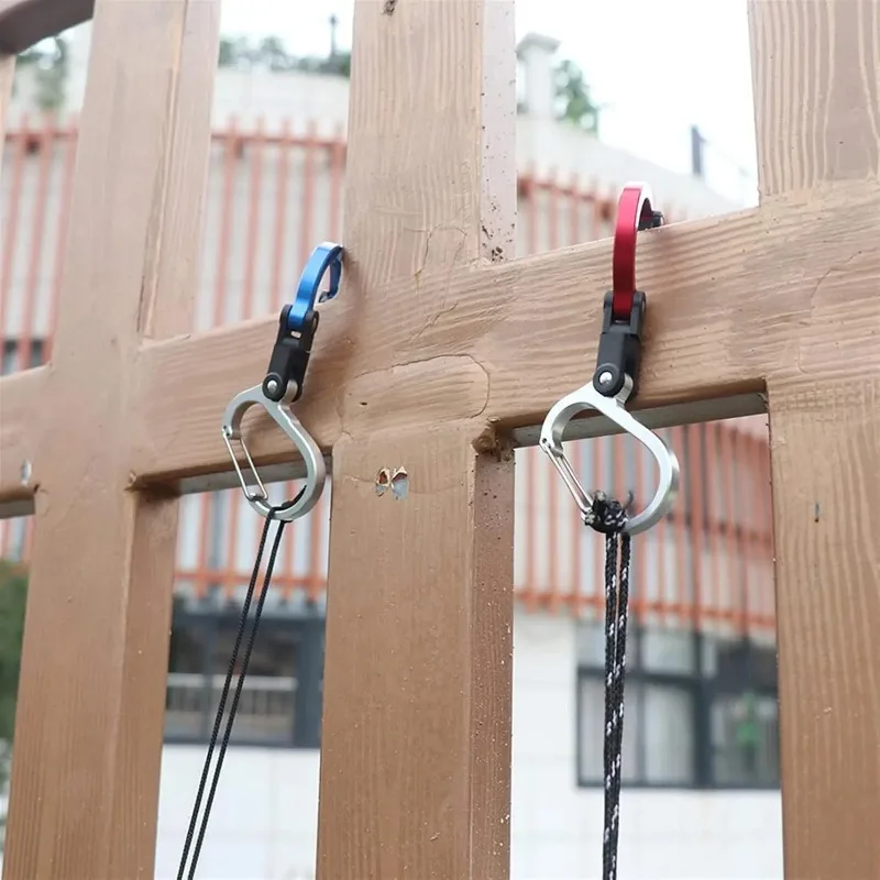 متعددة الوظائف سبائك الألومنيوم D-نوع فائدة السنانير للتدوير سريعة معلقة حلقة تسلق كليب للتخييم #5