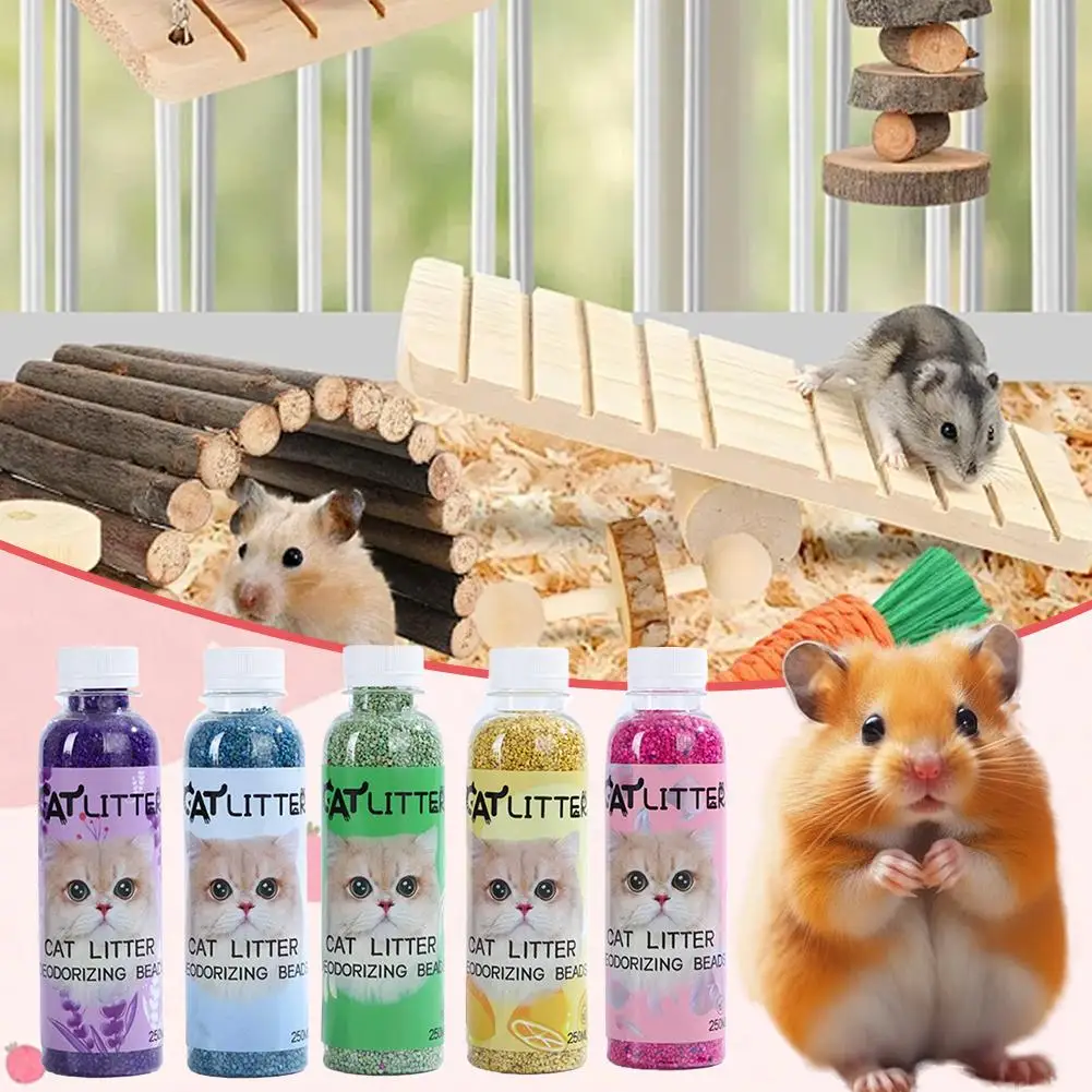 Cat Litter Deodorizing Beads Pet Odor Absorber Natural Deodorizer Fragrance Crystals Kitten Toilet Cleaner Refreshing Air 250g