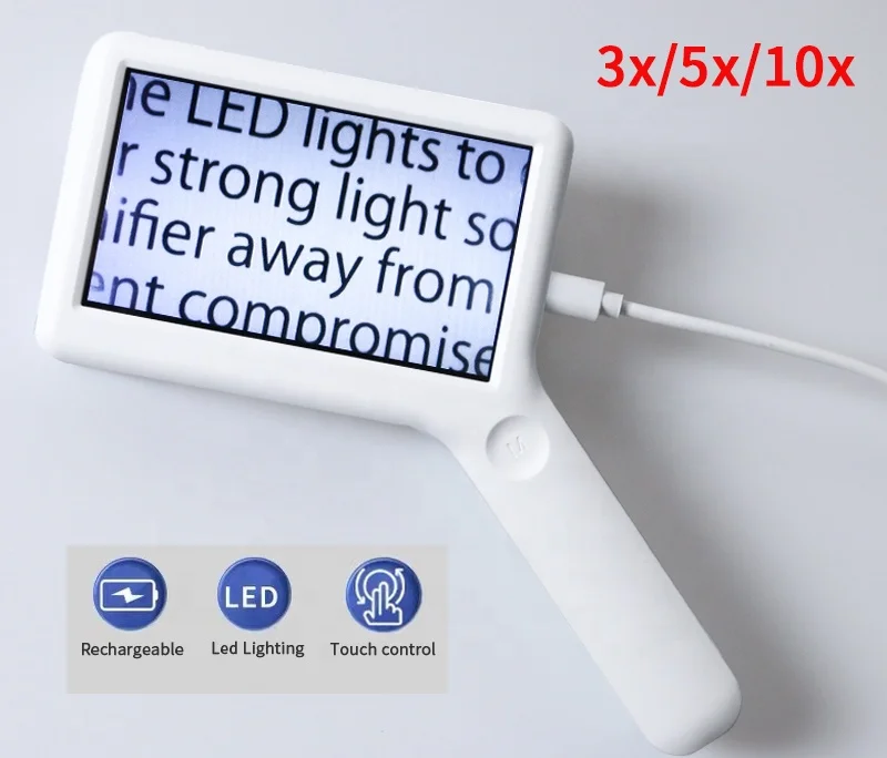 4.3 Inch Monitor Handheld Video Magnifier for Visual Impairment Low Vision Aid