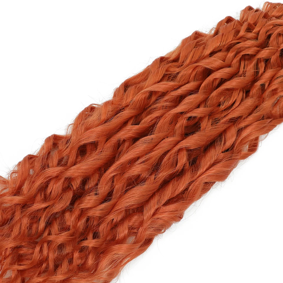 Burgundy Jessica Curls Braiding Hair Extension Synthetic Loose Water Wave Twist Crochet Hair 22 Inch Red Green Crochet Braids image 6