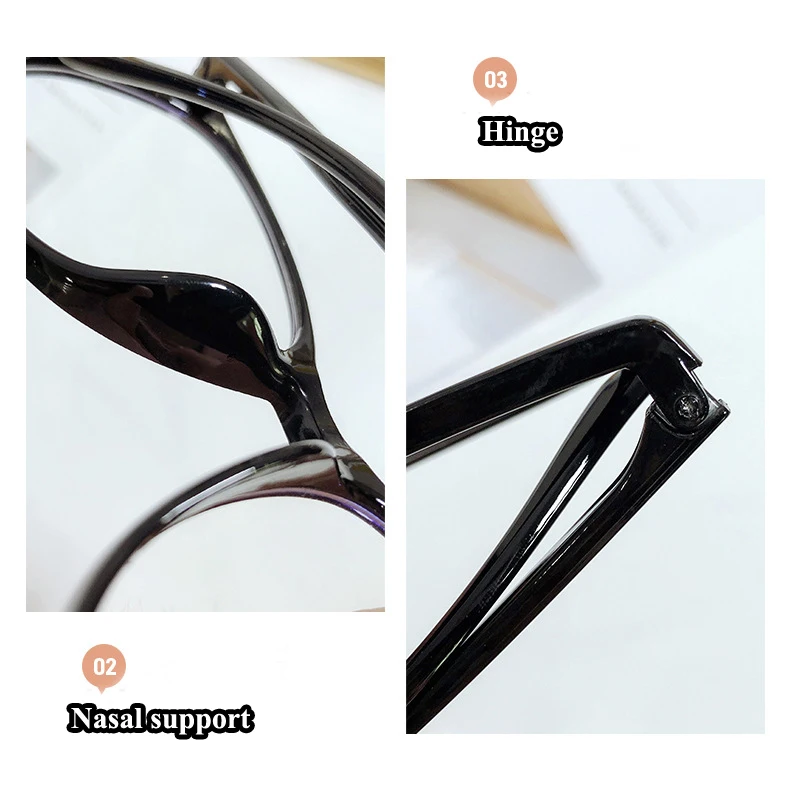 Fashion  Anti-blue Light Myopia Glasses Classic Round Large Frame Eyeglasses Men Women Retro Short-sighted Prescription Eyewear