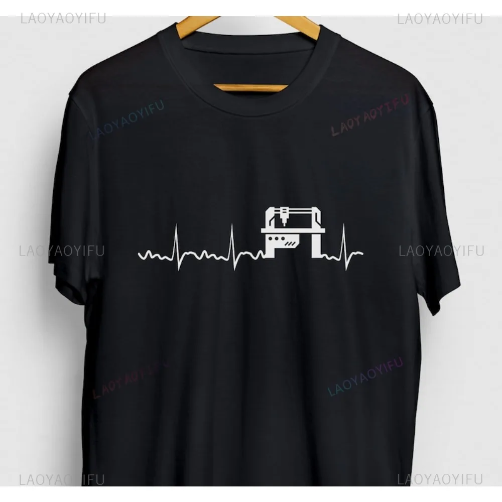 CNC Operator Heartbeat Gift Funny Millwright Machinist Tshirt Casual Fashion Loose Harajuku Man T Shirt Hip Hop Punk Women Tees