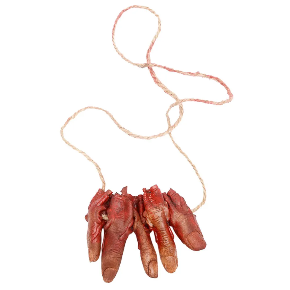 Halloween Decoration Scary Bloody Fake Latex Arm Hand Foot Heart Brain Finger Scary  Party Decorations Supplies