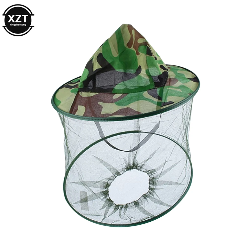 Camouflage Beekeeping Protective Bee Hat Outdoor Fishing Cap Anti Mosquito Insect Hat Fishing Hat Bug Mesh Head Net