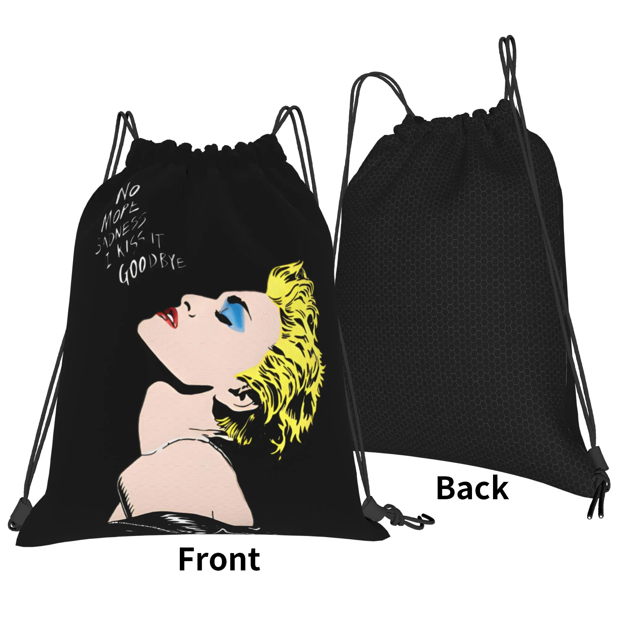 Madonnas Drawstring Bag  Retro Gym Fitness Backpacks For Men Waterproof Sackpack String Bags