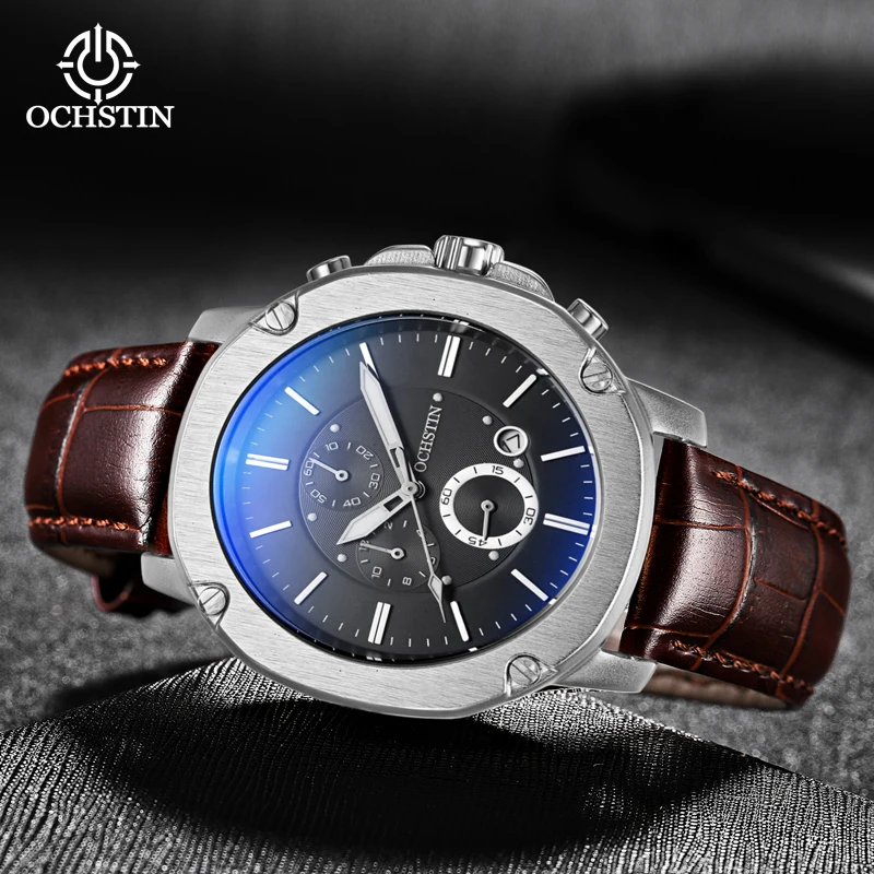 OCHSTIN New Product 2024 Pilot Series Simple and Fashionable Multi functional Quartz Movement Men\'s Quartz Watch