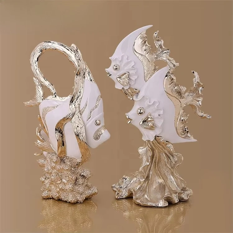 Home Decoration Tropical Fish Abstract Fish Statue Resin Sculpture