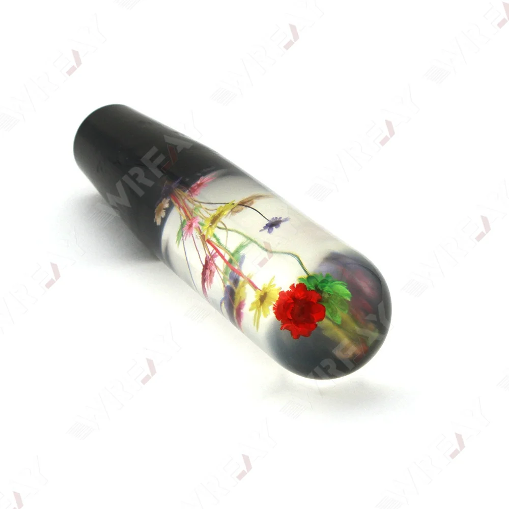 Car  Manual Elongated Flower Style Gear Stick Shifter Knob Modification Shift Knob Head Universal