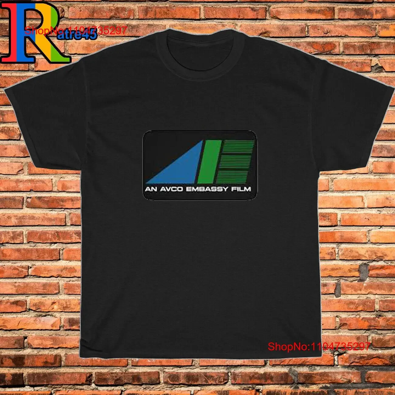 Nueva camiseta AVCO Embassy Film Pictures con logotipo en negro, gris, blanco, azul marino, S 5XL, vintage, lavada, cómoda ropa de diseñador estirada