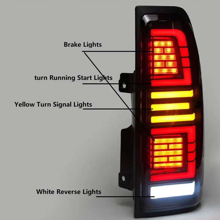 مصباح خلفي LED للسيارة متوافق مع مصباح خلفي Land Cruiser Prado LC90 LC95